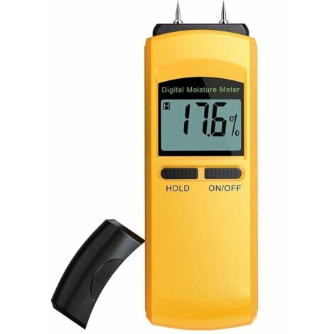 Moisture Meter Digital Moisture Meter 4 Pins Moisture Tester Damp Detector Moisture Measurement for Wood Wall Concrete Plaster Brick Fiberglass EE Glass Caravans Boats