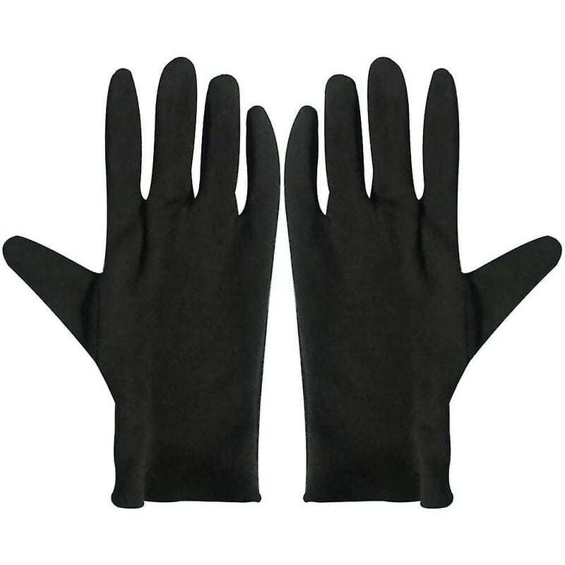 Moisturizing Eczema Cotton Gloves. 12 Pairs Black Cotton Gloves For Dry Hands