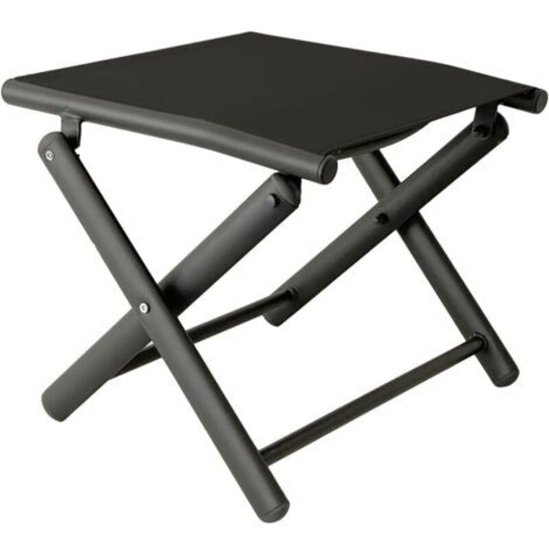 Repose-pieds de jardin - Pliable - En métal résistant aux intempéries - Meubles de jardin résistants aux intempéries - Anthracite/noir