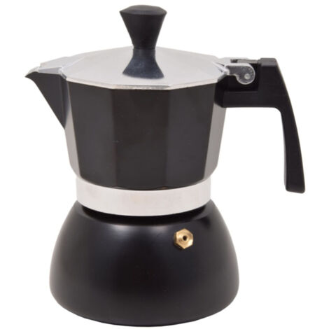 Moka 2 tazze NERA Macchinetta per il caffè in polvere caffettiera coffee Break colazione