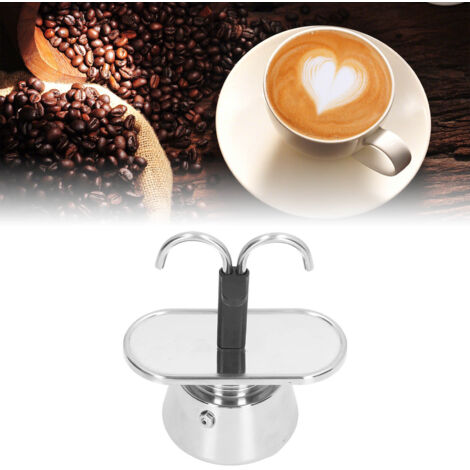 Moka-Kaffeemaschine [100 ml] Doppelter, rutschfester und auslaufsicherer Edelstahlschlauch für Espresso und Cappuccino