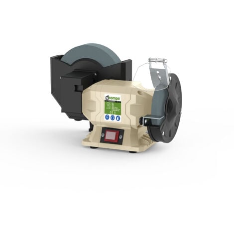 MOLA AFFILATRICE COMBINATA DA BANCO PER UTENSILI COLTELLI 250W Ø150/200mm COMPA