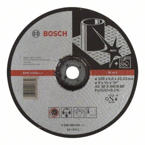 Mola BOSCH EXPERT con mozzo sfalsato in acciaio inox speciale 230X6,0 MM - 2608600541