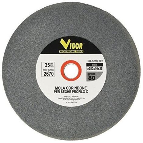 Mola Corindone Per Seghe Profilo C Gr.80  250X10X25