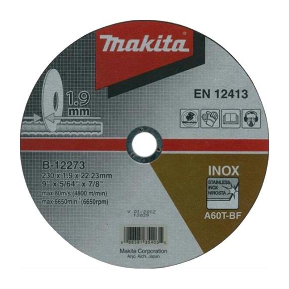 Image of Mola da taglio per acciaio inox Makita disco da 230x1,9 mm