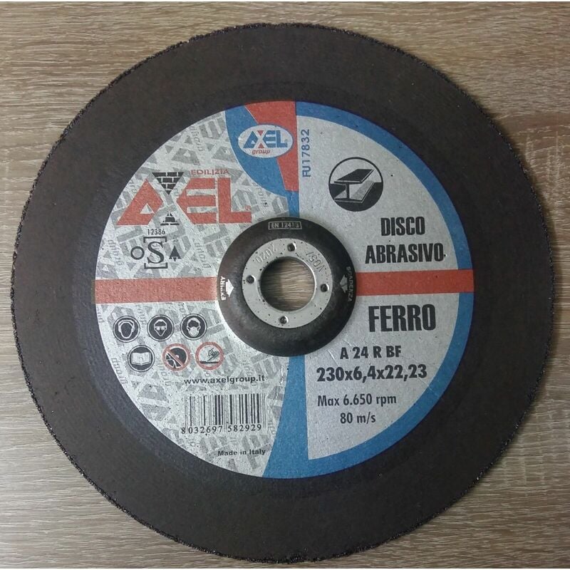 Image of Mola disco abrasiva per ferro 230x6,4 230 mm Axel smerigliare