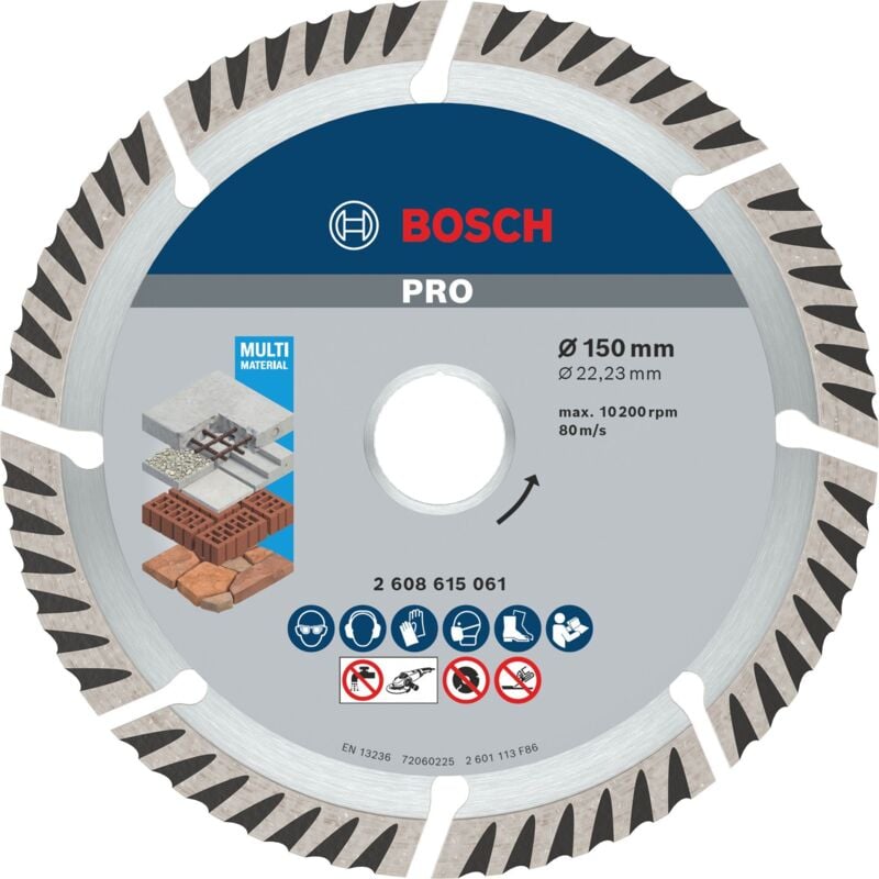Bosch - Disco diamantato Standard per Universal, 150 x 22,23 x 2,4 x 10 mm, confezione da 10 pz.