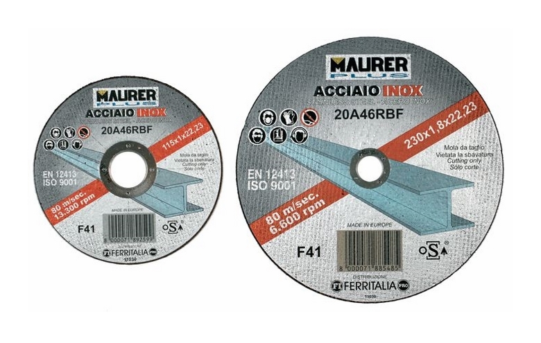 Image of Maurer - mola Abrasiva a taglio per acciaio inox 230X1,9 mm plus