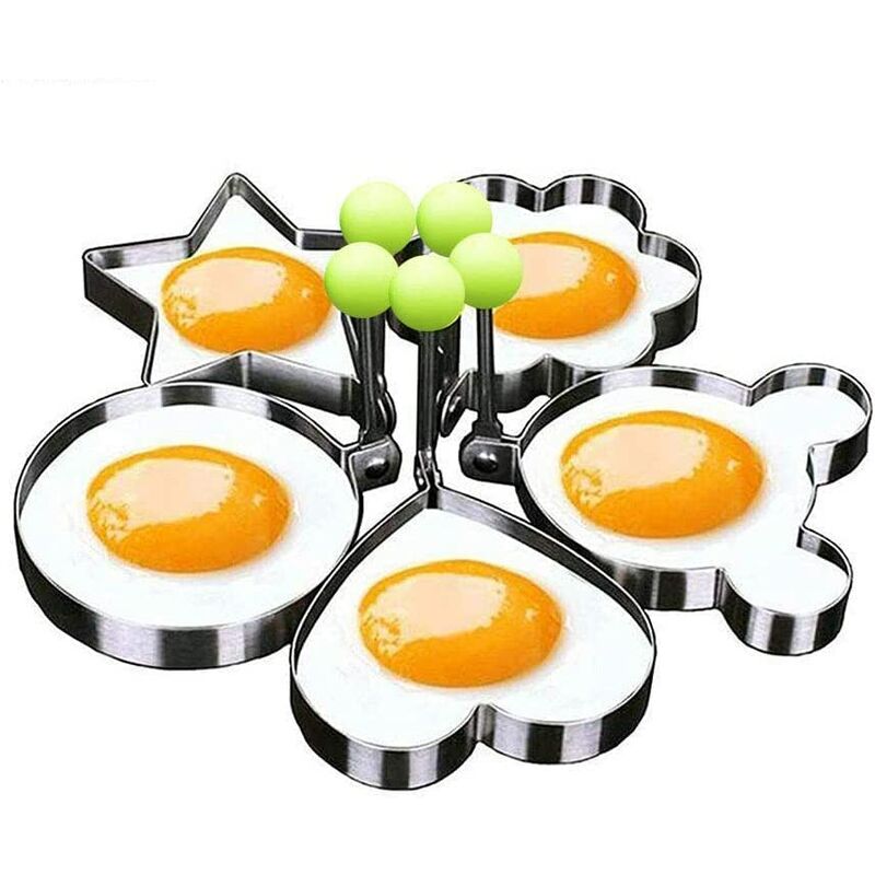 Molde de anillo de huevo para cocinar - 5 moldes