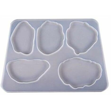 Molde de posavasos de resina, moldes de silicona para fundición de resina, molde de pegamento epoxi de cristal DIY, moldes de epoxi para posavasos de ágata, molde de fundición de resina epoxi para pos