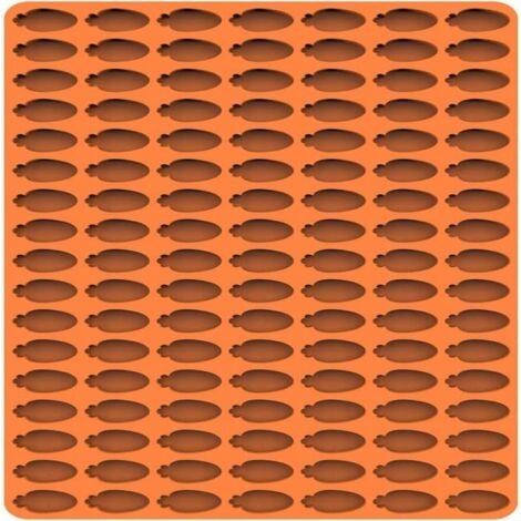 Molde de silicona con forma de zanahoria y color naranja (se puede usar para hacer pasteles, azúcar, chocolate y caramelos).