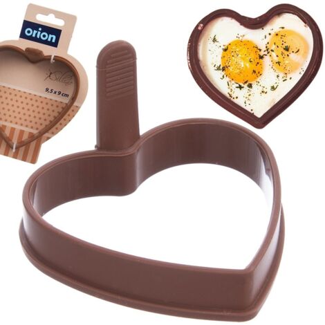Molde de Silicona en Forma de Corazón para Huevos y Tortitas con Asa