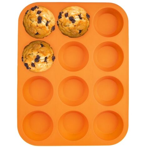 Molde de silicona naranja para muffins SILLINIE