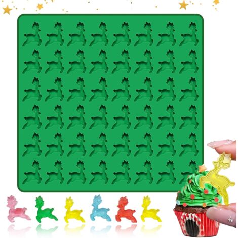 Molde de silicona para ciervos navideños (48 a la vez)