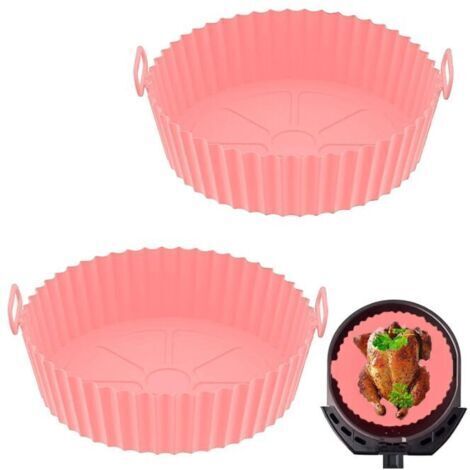 Molde de silicona para freidora de aire, freidora de aire, molde de 2 piezas para freidora de aire, cesta de silicona para freír, inserto para freidora de aire, recipiente para freidora de aire de mic