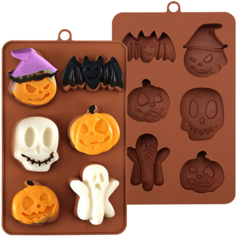 Molde de silicona para tartas de Halloween, molde 3D para hacer chocolate, tartas, pudines, gelatinas, mousses, etc.