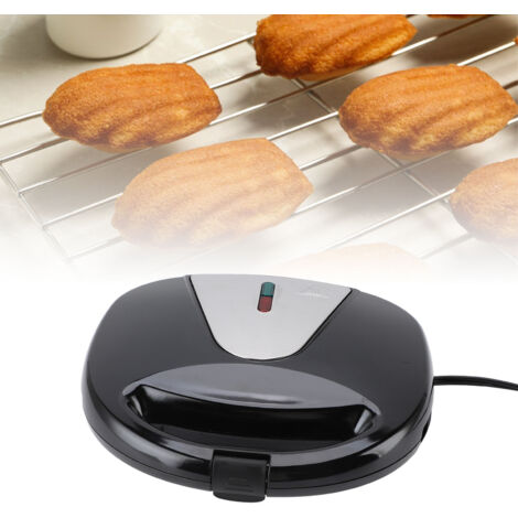 [Molde eléctrico para magdalenas] Molde de doble cara con revestimiento antiadherente, 850 W – mango resistente al calor para hornear panes con forma de concha.