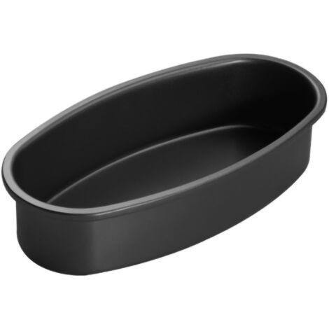 Molde ovalado de carbón para tarta de queso con revestimiento antiadherente – 23 x 12 x 5 cm para pasteles y repostería.