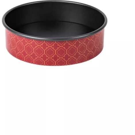 Molde para horno rojo de 23 cm con fondo desmontable.