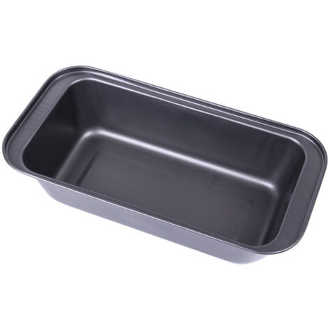 Molde para pan antiadherente de acero al carbono con mango ergonómico, color gris, para pan casero, brownies y bizcochos, 1 pieza