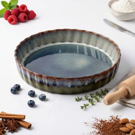 MOLDE PARA TARTA DE CER脕MICA APTO PARA HORNO 27 cm