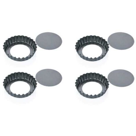 Molde para tartaleta, 4 piezas, desmontable, diámetro 10 cm, Delicia Tescoma 623111