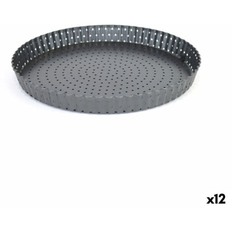 Molde para Tartas Quttin 28 x 3 cm Perforado Desmontable (12 Unidades)