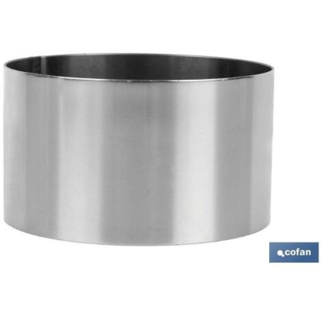 Molde redondo de acero inoxidable 8 x 4.5 cm