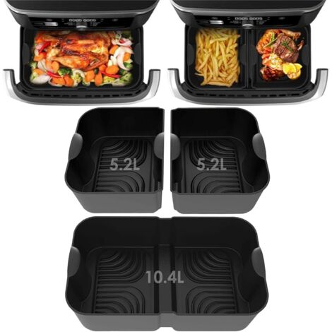 moldes de silicona grandes para freidora de aire Ninja AF500EU COSORI, accesorio para freidora de aire Ninja Foodi Flex 10.4L AF500EU/ COSORI, plato para freidora de aire de 10L para Ninja Max AF500EU