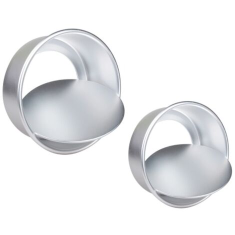 Moldes para pasteles redondos con fondo removible, molde para pasteles de aluminio grande de 5/7 pulgadas (aprox. 1,6 cm) con divisor para bodas, cumpleaños, fiestas y repostería.
