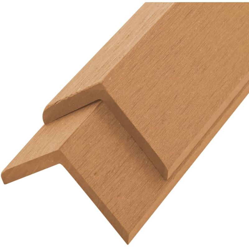 

vidaXL Moldura de ángulo de porche WPC 5 unidades 170 cm color teca - Marrón