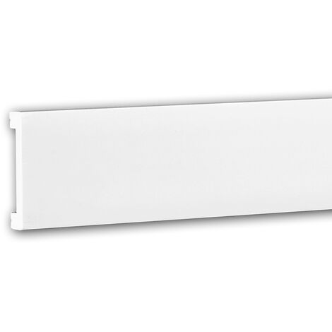 PROFHOME DECOR Moldura para pared 651363 Profhome Perfil de estuco Moldura decorativa Moldura friso diseño moderno blanco 2 m