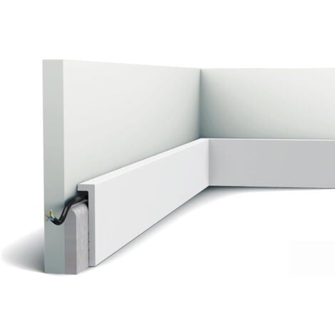 EFECTOLED Moldura Rodapié Pasacables 2m Edge Blanco