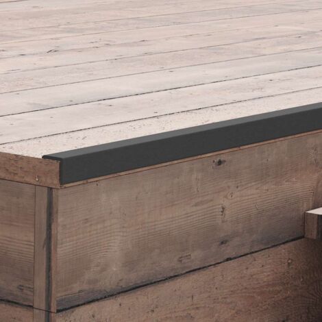 Molduras angulares 5 uds WPC negro 170 cm