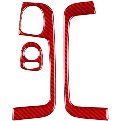 Molduras interiores para vehículos con volante a la izquierda o a la derecha, reposabrazos de las puertas, cubiertas para los controles de las ventanillas, pegatinas de fibra de carbono auténtica.