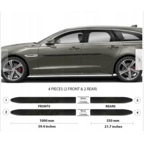 Molduras laterales de las puertas negras del Jaguar XF Estate 2016+