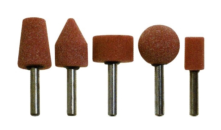 Image of Mole Rotative Abrasive Assortite in serie 5 pezzi Gambo 3 mm Poggi art. 398.00