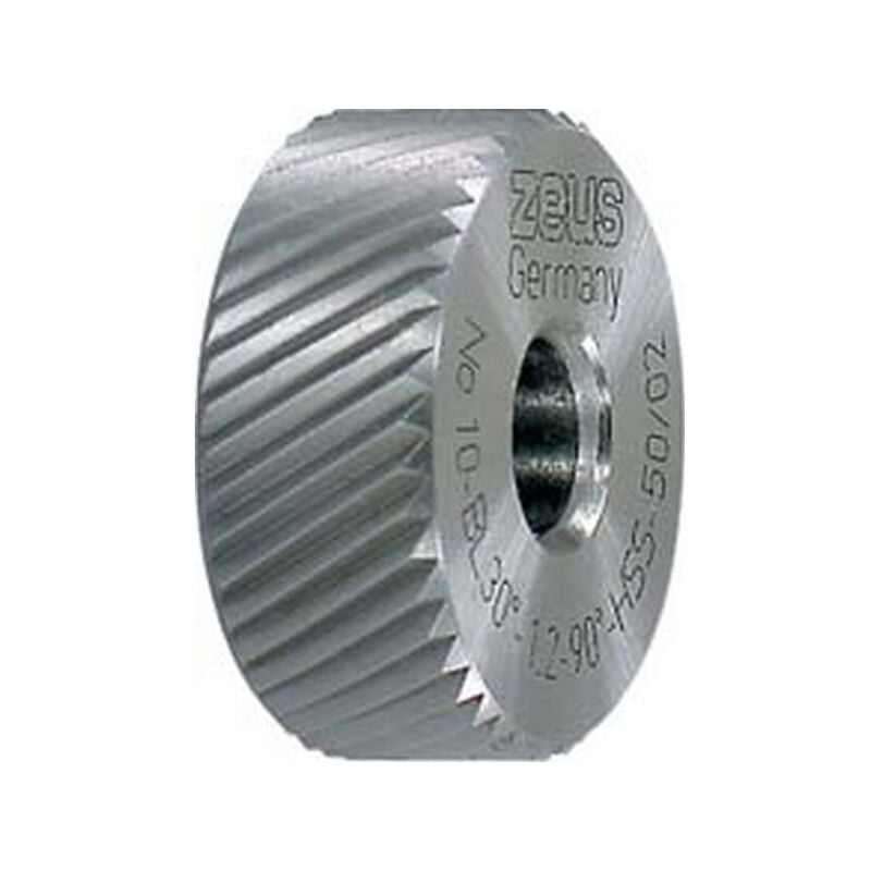 Molette, forme bl spirale à gauche (30°), Molette d1 x Larg. : b x perçage d2 : 20 x 8 x 6 mm, Graduation 1,0 mm