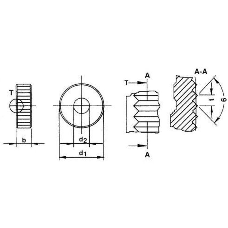 Format - Molette pm aa 20x8x6A13 G7 P0.8 avec chanfrein quick