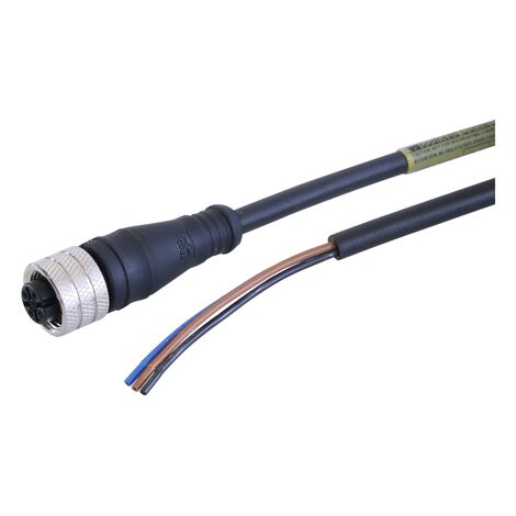 Molex 1200060004 - Cordon Brad M12 vers Câble libre 3 pôles - 2 mètres