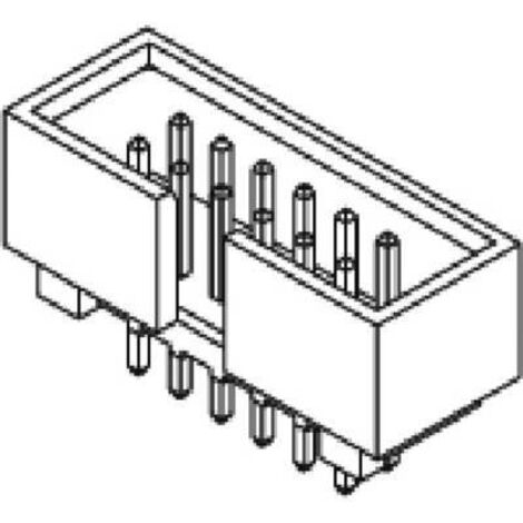 Molex 702461004 Embase mâle Pas: 2.54 mm Nbr total de pôles: 10 Nbr de rangées: 2 1 pc(s) Tray W106442