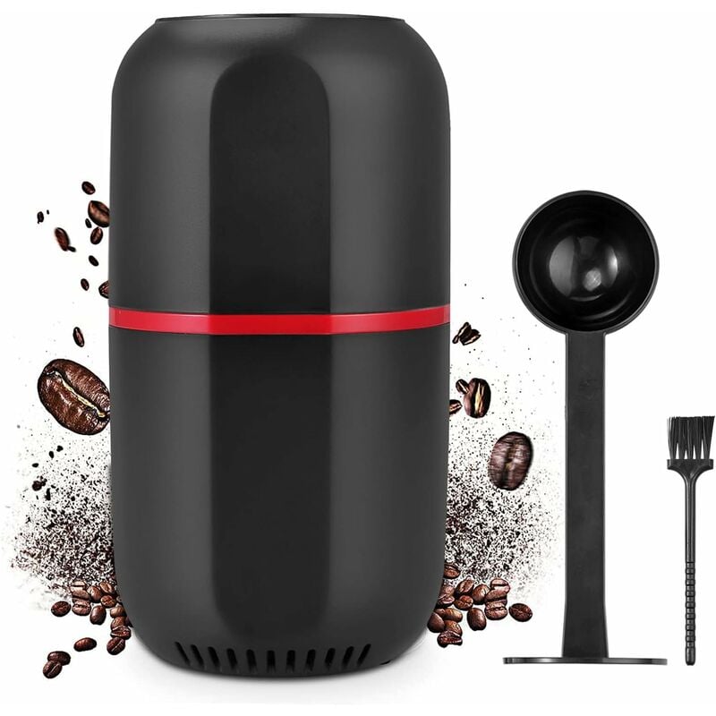 Molinillo De Café Eléctrico De 150 W, Molinillo De Granos, Capacidad De 120 G, Con Cepillo De Limpieza, Cucharilla 2 En 1 Y Tamper (Negro) En Oferta Qersta - Molinillo De Café Eléctrico De 150 W, Molinillo De Granos, Capacidad De 120 G, Con Cepillo De Limpieza, Cucharilla 2 En 1 Y Tamper (Negro)