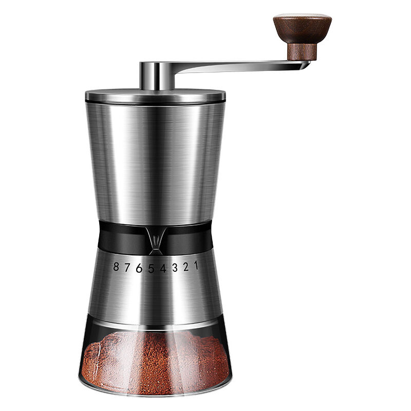 Molinillo De Café Manual, Molinillo De Café Manual Con Contenedor Extraíble, 8 Configuraciones De Molienda, Molinillo De Manivela Portátil De Acero