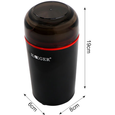 Molinillo de Café EléCtrico, Molinillos de Especias de 150 W con Cuchillas de Acero Inoxidable,negro, 1 pieza