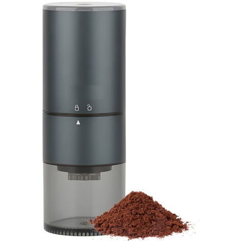 Molinillo de café eléctrico silencioso, capacidad de 25 g, batería de cerámica, recargable mediante USB-C, ajuste de molienda progresivo, cepillo de limpieza incluido.