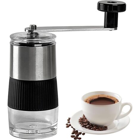 Molinillo de café manual con muelas de cerámica ajustables, molinillo de granos de café, molinillo de café manual para el hogar, la oficina, viajes y camping