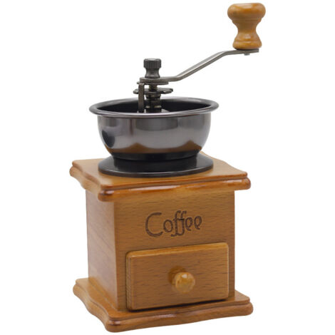 Molinillo de café manual retro, molinillo de café con manivela, molinillo de café vintage de madera, molinillo de café portátil, molinillo de especias, decoración para el hogar, restaurantes, cafeterí