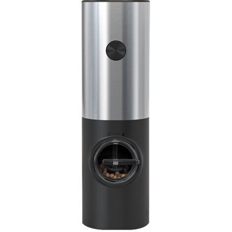 Molinillo de pimienta eléctrico, con una sola mano, a pilas, grosor ajustable, luz LED, base de soporte, ideal para utensilios de cocina y aromatizantes.