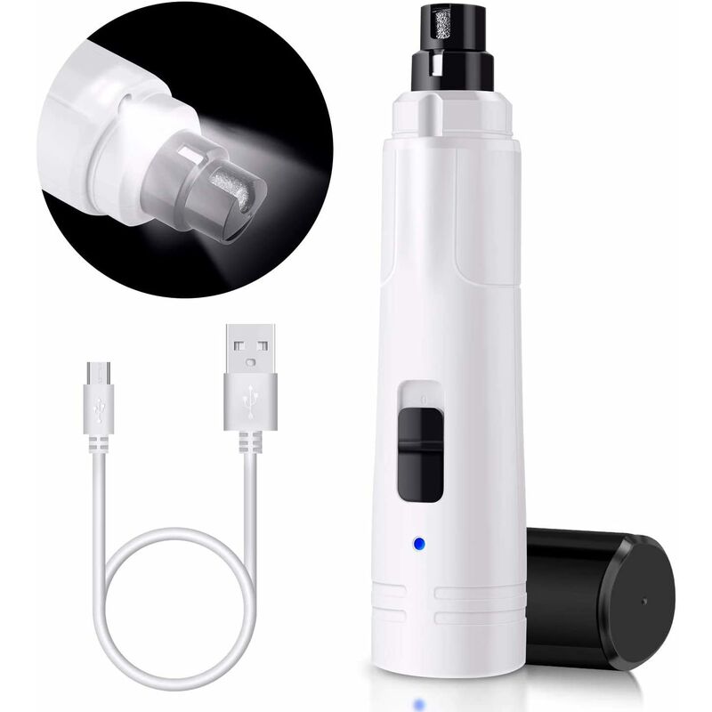 

Abcrital - Molinillo de uñas para perros Casfuy con luz LED - Recortador de uñas eléctrico para mascotas de 2 velocidades mejorado, potente e