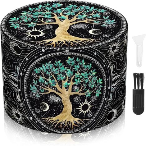 Molinillo/Triturador, Molinillo de Metal para Sal, Especias y Pimienta, Molinillo Grande de 63 mm con Raspador y Cepillo de Plástico (Diseño de Árbol)